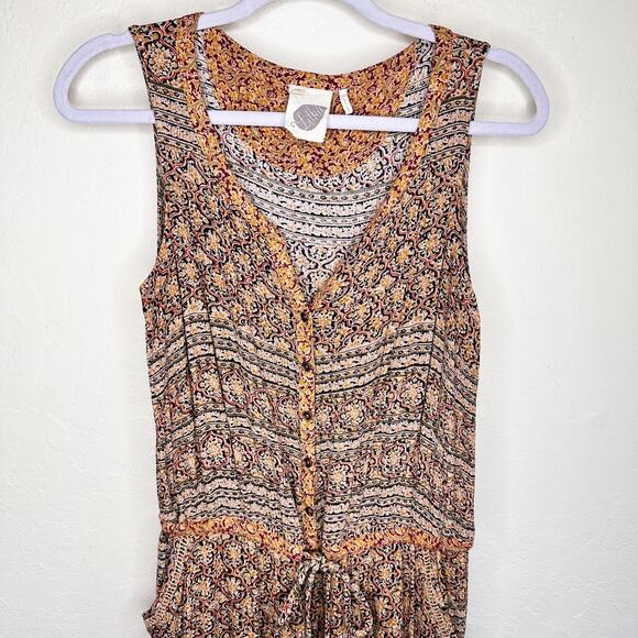 Anthropologie Lilka Dani Sleeveless Floral Tie Waist Straight Leg Jumpsuit Small - Picture 3 of 16
